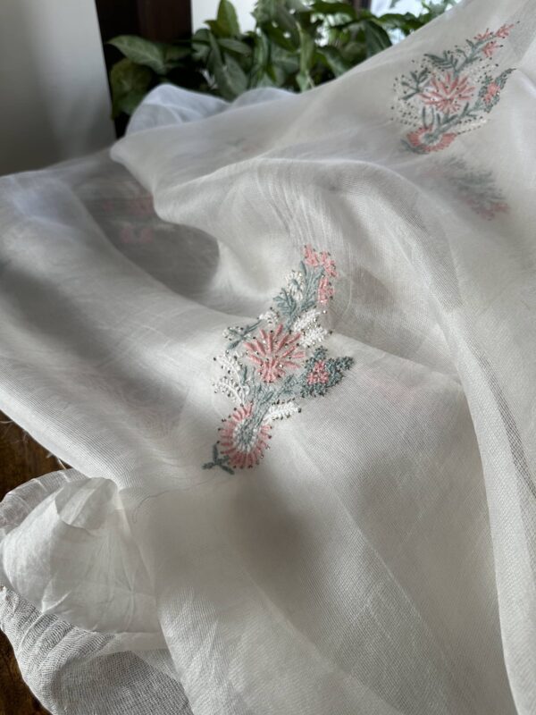 Net Organza Chikankari Saree - Image 11