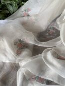 Net Organza Chikankari Saree