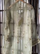Fine Chikankari Noor Organza Silk Kurta Set