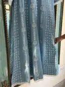 Powder Blue | Mal Chanderi Pearl Work Chikankari Anarkali With Dupatta