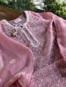 Semi Stitched Tepchi Kota Chikankari Kurta Dupatta Set