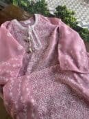 Semi Stitched Tepchi Kota Chikankari Kurta Dupatta Set