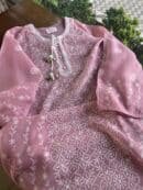 Semi Stitched Tepchi Kota Chikankari Kurta Dupatta Set