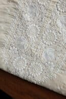 Beige Cotton Chikankari Unstitched Kurta Fabrics
