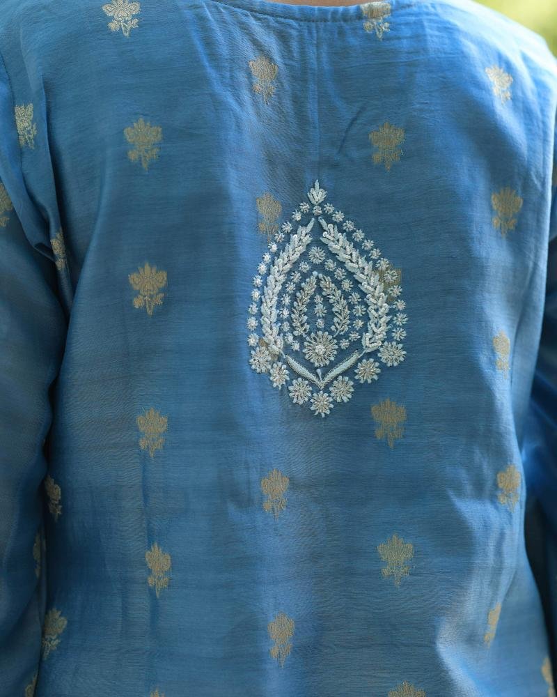 Banarasi Zari Chanderi Chikankari Sharara Set