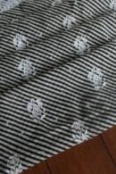 Black Kota Cotton Chikankari Unstitched Kurta Fabrics