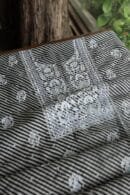 Black Kota Cotton Chikankari Unstitched Kurta Fabrics