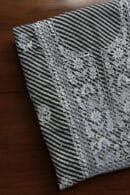 Black Kota Cotton Chikankari Unstitched Kurta Fabrics