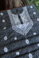 Black Muslin Chikankari Kurta Fabrics