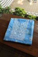 Blue Kota Cotton Chikankari Unstitched Kurta Fabrics