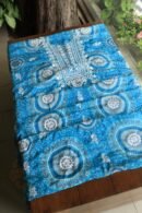 Blue Muslin Chikankari Kurta Fabrics
