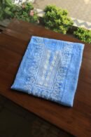 Blue Muslin Chikankari Kurta Fabrics