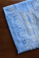 Blue Muslin Chikankari Kurta Fabrics