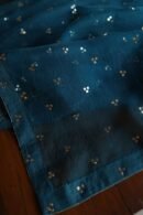 Blue Noor Organza Silk Mukaish Badla Unstitched Kurta Dupatta Set