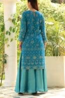 Pure Georgette Chikankari Ari Work Sharara Set