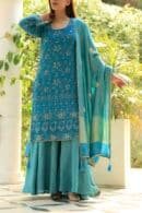 Pure Georgette Chikankari Ari Work Sharara Set