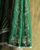 Bottle Green Noor Organza Chikankari Anarkali