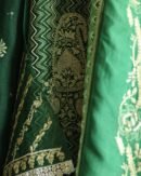 Bottle Green Noor Organza Chikankari Anarkali