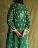Bottle Green Noor Organza Chikankari Anarkali