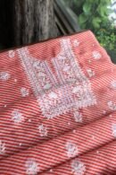 Carrot Pink Kota Cotton Chikankari Unstitched Kurta Fabrics