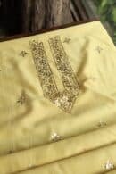 Chanderi Mukaish Badla Unstitched Chikankari Unisex Kurtas