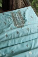 Chanderi Mukaish Badla Unstitched Chikankari Unisex Kurtas