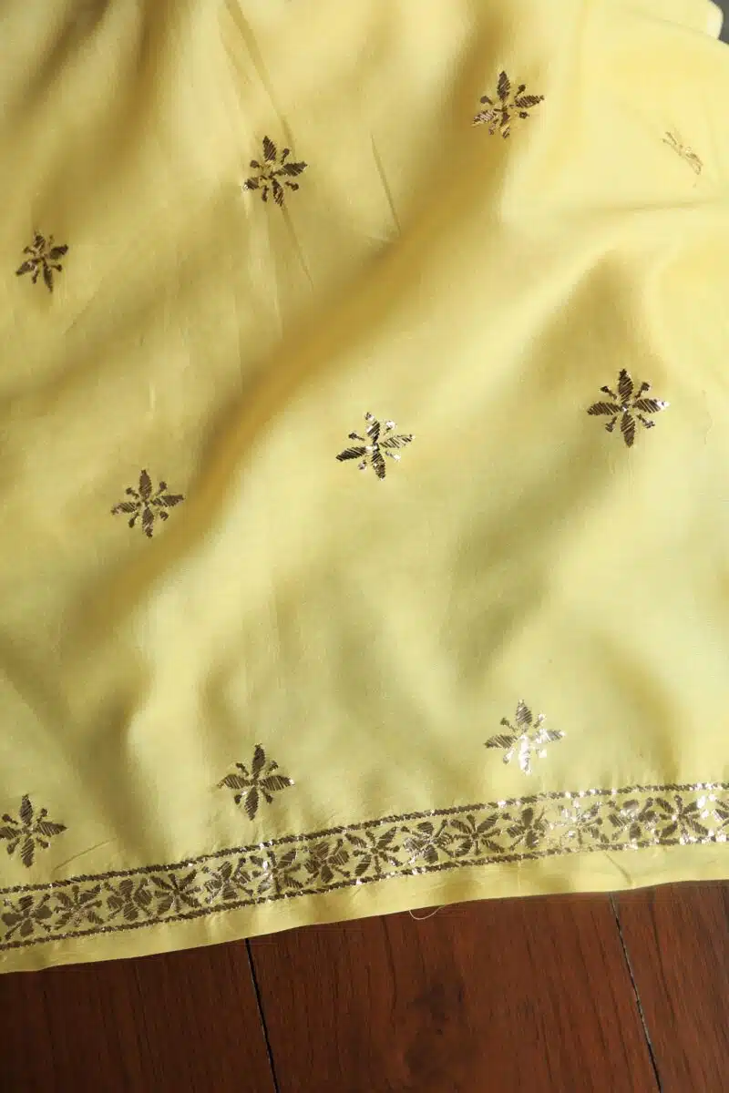 Chanderi Mukaish Badla Unstitched Chikankari Unisex Kurtas