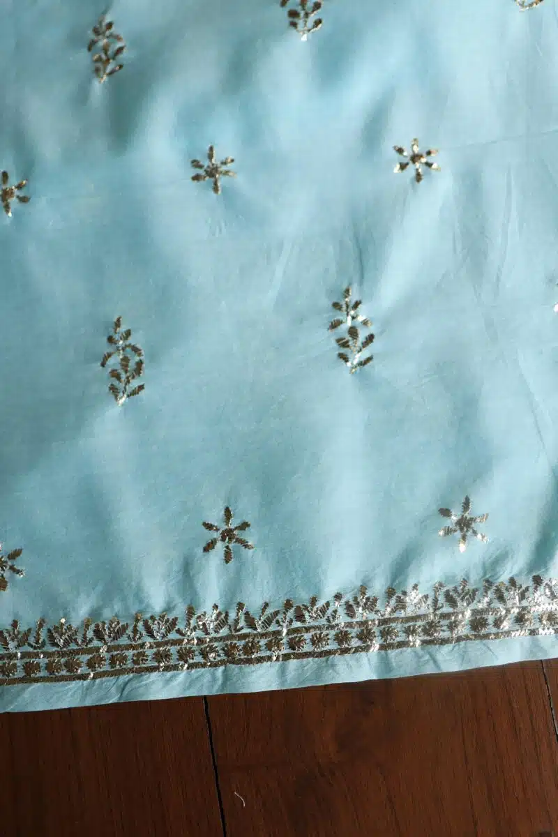 Chanderi Mukaish Badla Unstitched Chikankari Unisex Kurtas