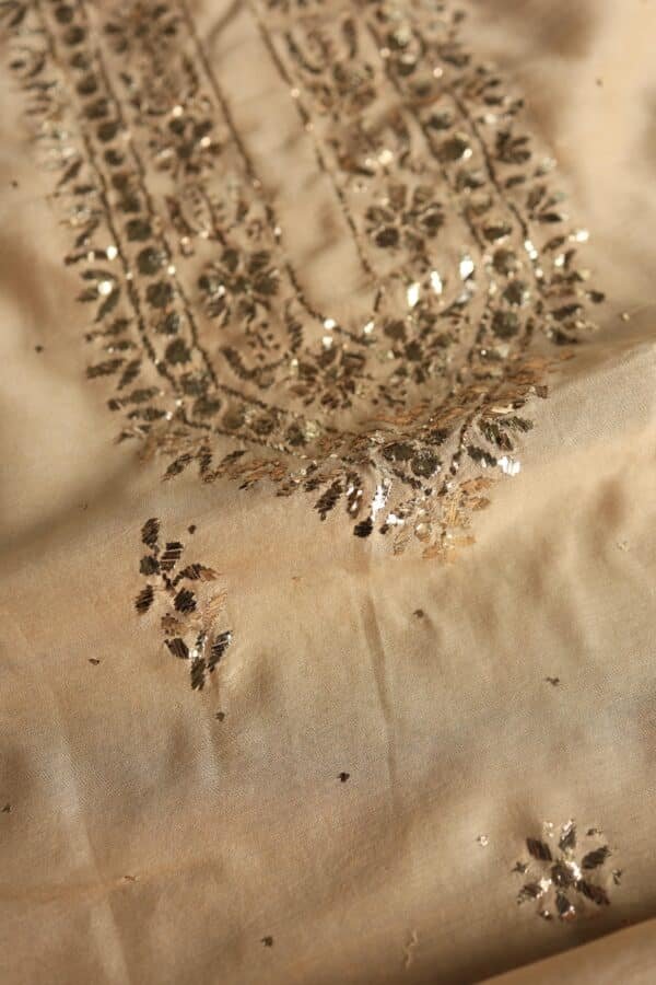 Chanderi Mukaish Badla Unstitched Chikankari Unisex Kurtas - Image 6