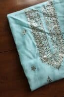 Chanderi Mukaish Badla Unstitched Chikankari Unisex Kurtas