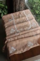 Beige Daraz Chanderi Chikankari Kurta Fabrics