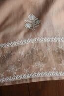 Beige Daraz Chanderi Chikankari Kurta Fabrics
