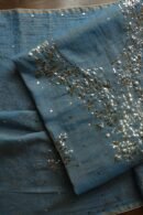 Dusk Blue Tissue Silk Mukaish Unstitched Fabrics