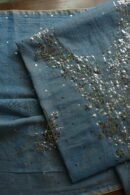 Dusk Blue Tissue Silk Mukaish Unstitched Fabrics