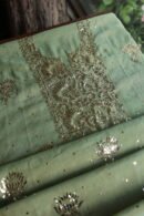 Green Tissue Silk Mukaish Fabrics