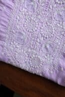 Lavender Cotton Chikankari Unstitched Kurta Fabrics