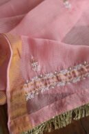 Lotus Pink Paper Tussar Ari Kasab Resham Chikankari Unstitched Kurta Dupatta Fabrics