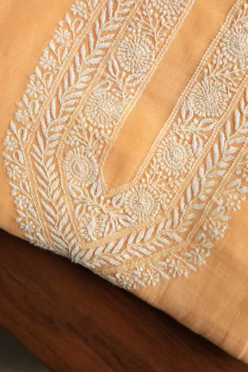 Malmal Chikankari Unstitched Men's Kurtas Fabrics