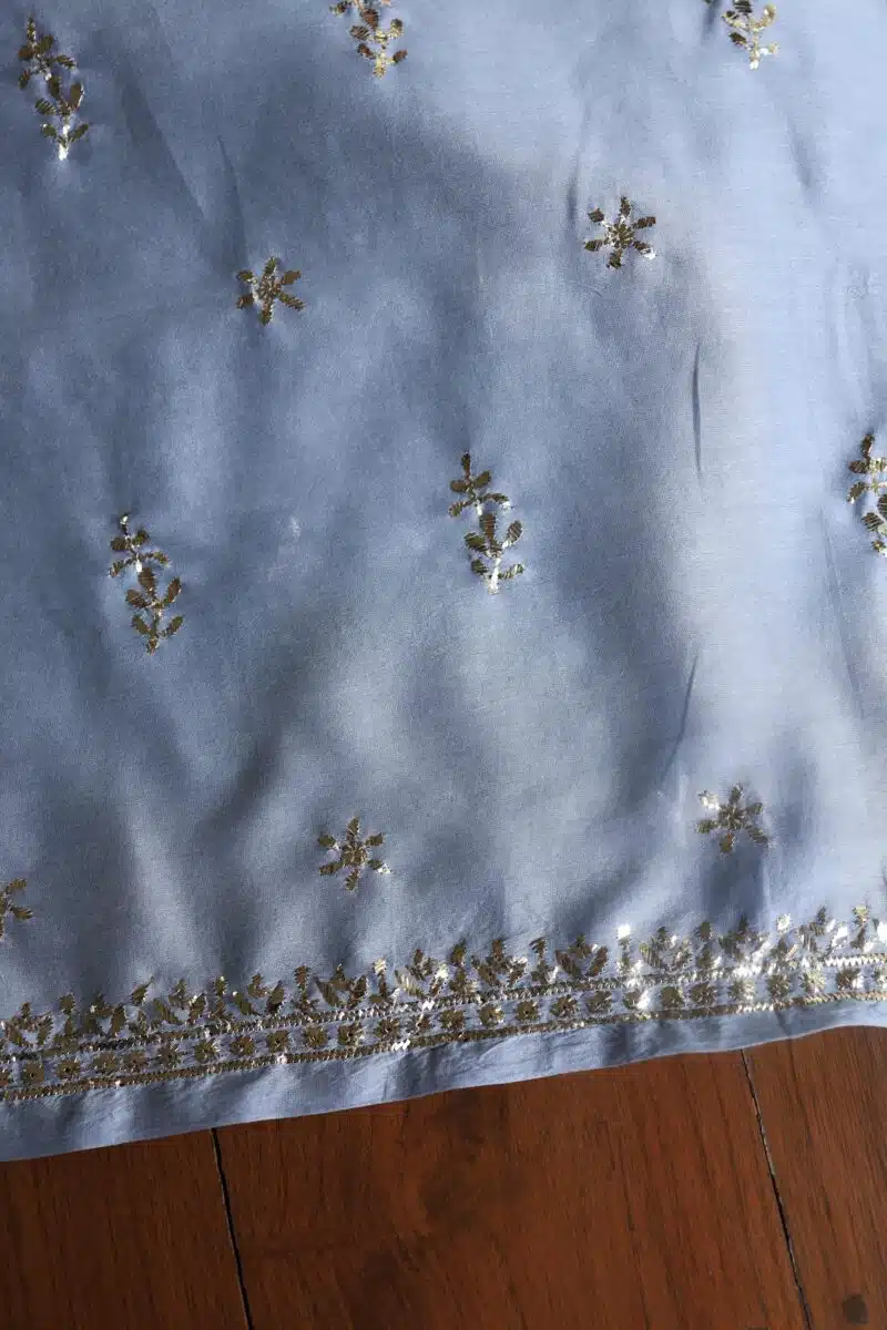 Chanderi Mukaish Badla Unstitched Chikankari Unisex Kurtas