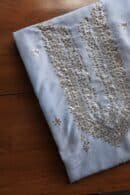 Chanderi Mukaish Badla Unstitched Chikankari Unisex Kurtas