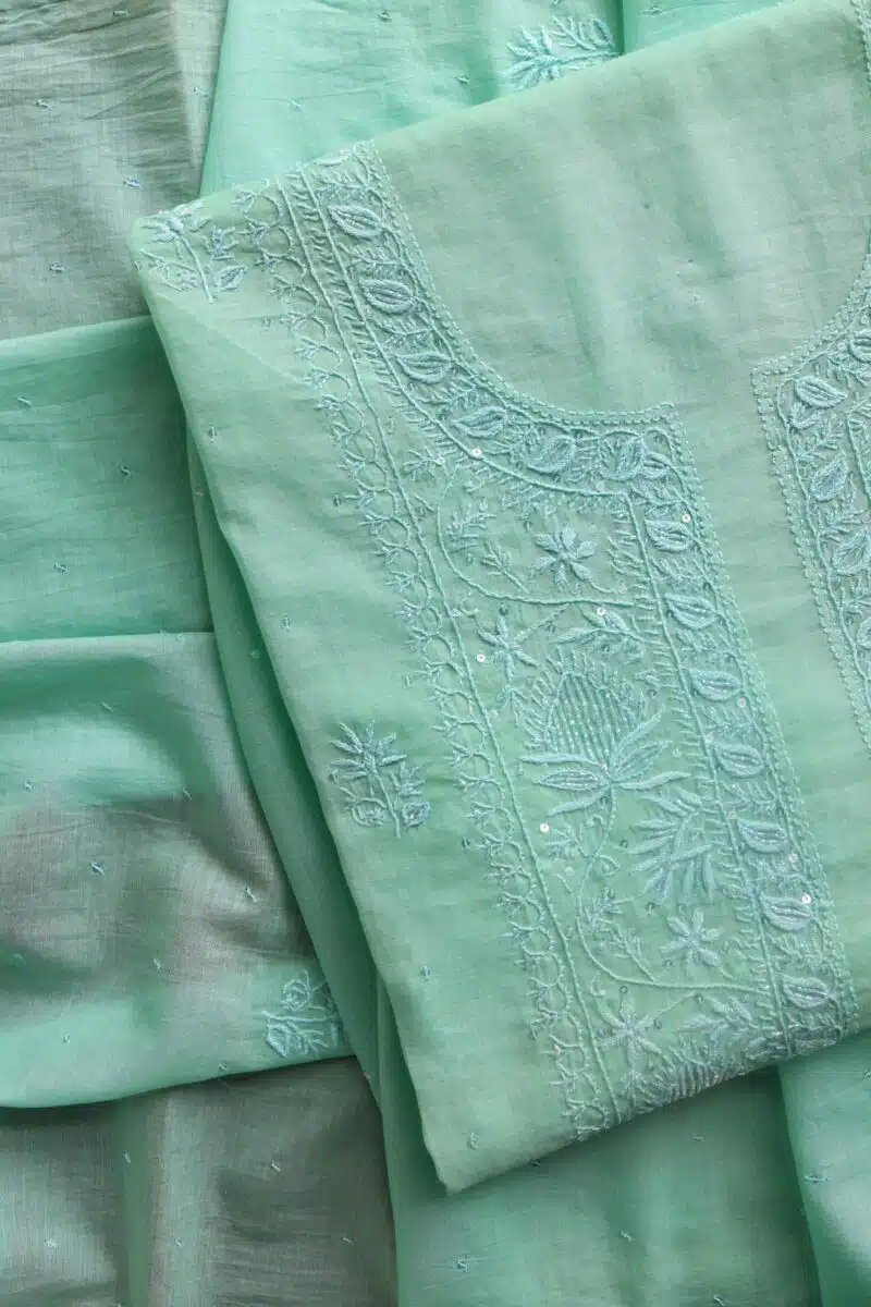 Malmals Pearl Work Chikankari Fabrics