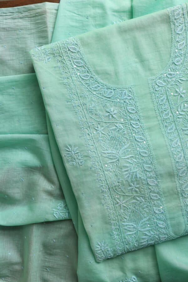 Malmals Pearl Work Chikankari Fabrics - Image 12