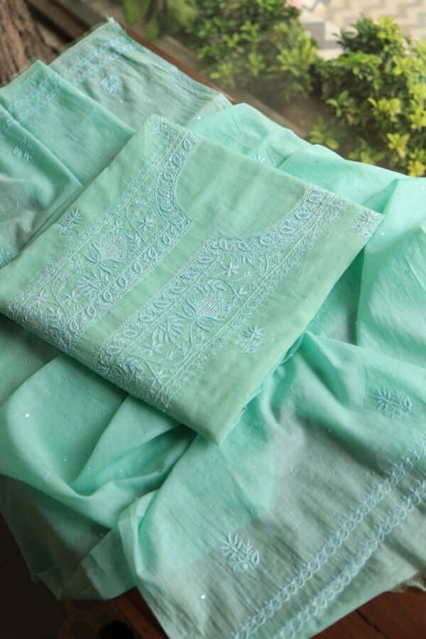 Malmals Pearl Work Chikankari Fabrics - Image 8