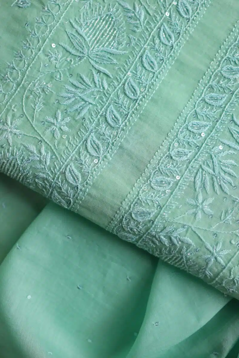 Malmals Pearl Work Chikankari Fabrics