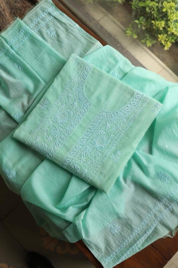 Malmals Pearl Work Chikankari Fabrics - Image 9