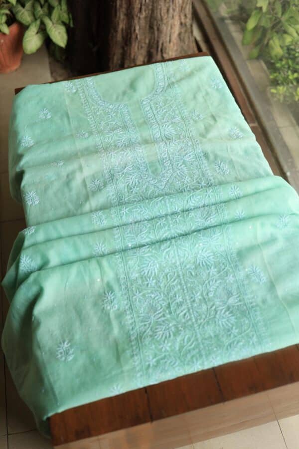 Malmals Pearl Work Chikankari Fabrics - Image 3
