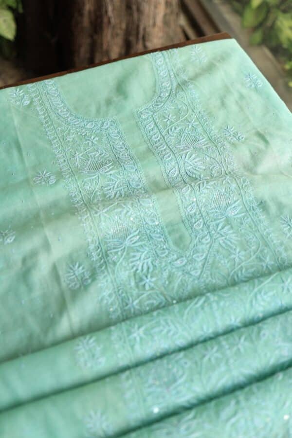 Malmals Pearl Work Chikankari Fabrics - Image 5