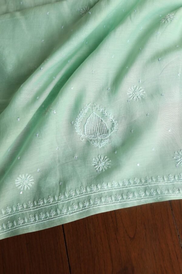 Malmals Pearl Work Fine Chikankari Unstitched Fabrics - Image 15