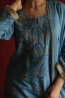 Marble Blue Jamdani Ready To Wear Kurta Dupatta Set
