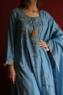 Marble Blue Jamdani Ready To Wear Kurta Dupatta Set